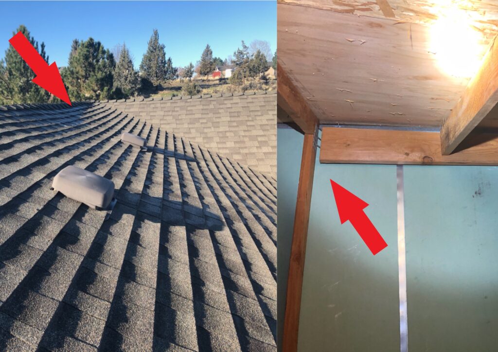 Roof Framing Not Properly Attached